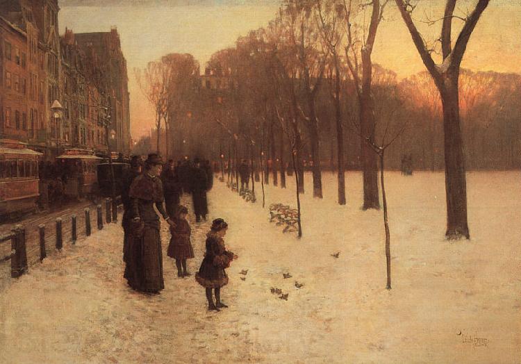 Childe Hassam Boston Common at Twilight Norge oil painting art